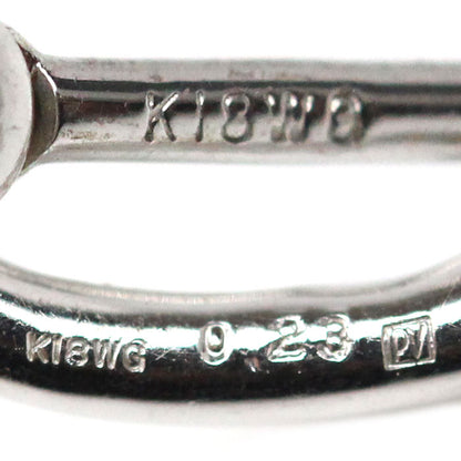 Ponte Vecchio ポンテヴェキオ K18WG ホワイトゴールド ハート ピアス ダイヤモンド0.23ct/0.23ct 2.9g レディース【中古】