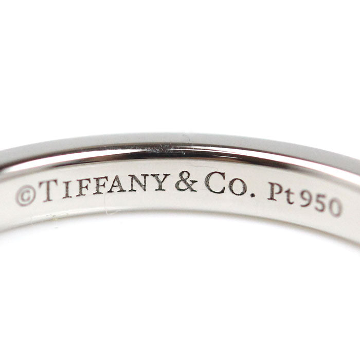 TIFFANY&Co. ティファニー Pt950プラチナ クラシック 3P ダイヤ バンドリング リング・指輪 ダイヤモンド 7.5号 3.2g レディース【中古】【美品】