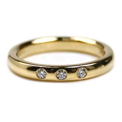 TIFFANY&Co. ティファニー K18YG イエローゴールド スタッキングバンド 3P ダイヤ リング・指輪 60017115 ダイヤモンド 8号 3.7g レディース【中古】【美品】