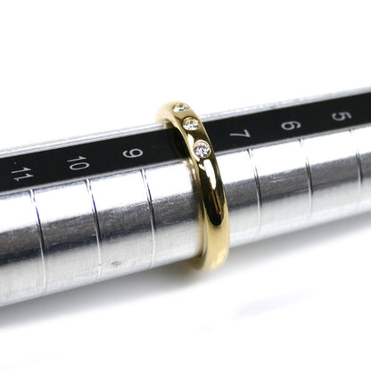 TIFFANY&Co. ティファニー K18YG イエローゴールド スタッキングバンド 3P ダイヤ リング・指輪 60017115 ダイヤモンド 8号 3.7g レディース【中古】【美品】