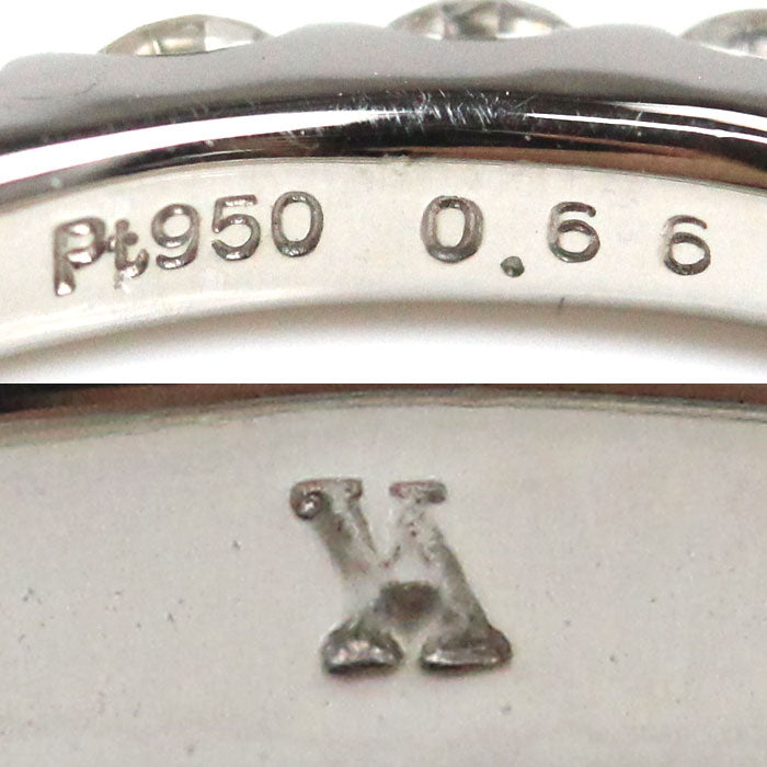 Vendome Aoyama ヴァンドーム青山 Pt950プラチナ ハーフエタニティ リング・指輪 APVR048309DI ダイヤモンド0.66ct 15号 4.5g レディース【中古】【美品】
