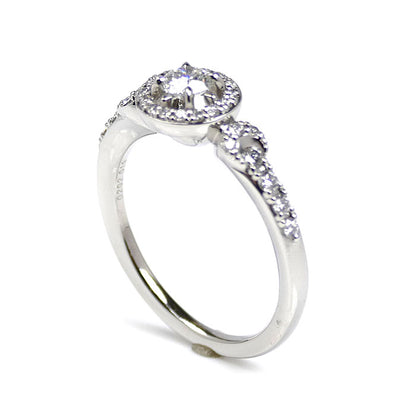 STAR JEWELRY スタージュエリー Pt950プラチナ エクリプス リング・指輪 1PR0427 ダイヤモンド0.202ct/0.19ct 10号 4.7g レディース【中古】【美品】