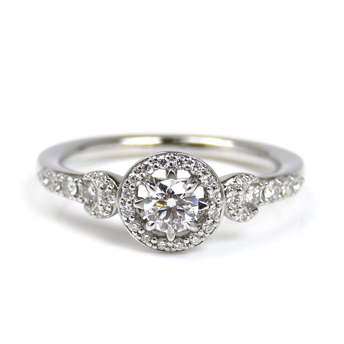 STAR JEWELRY スタージュエリー Pt950プラチナ エクリプス リング・指輪 1PR0427 ダイヤモンド0.202ct/0.19ct 10号 4.7g レディース【中古】【美品】