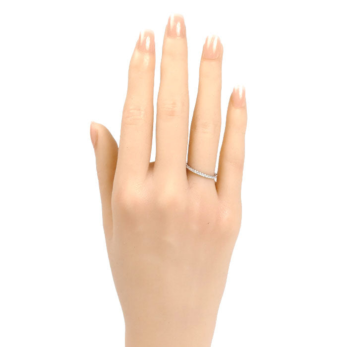 AHKAH アーカー Pt900プラチナ フルエタニティ ティナ リング・指輪 VC0737310200 ダイヤモンド0.32ct 9号 1.6g レディース【中古】【美品】