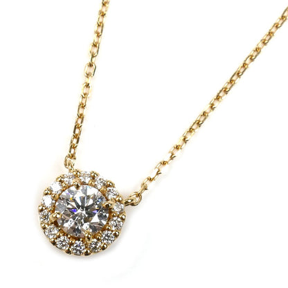 Vendome Aoyama ヴァンドーム青山 K18YG イエローゴールド グレース ネックレス ダイヤモンド0.30ct/0.07ct 2.4g 45cm レディース【中古】