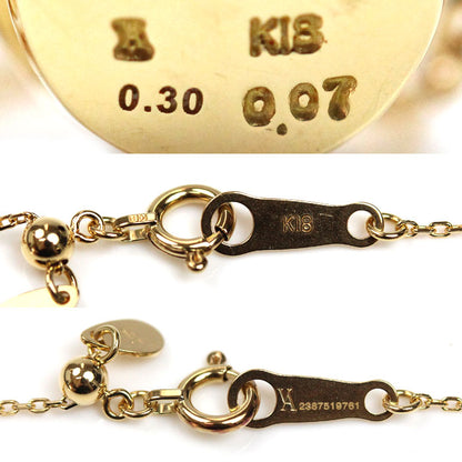 Vendome Aoyama ヴァンドーム青山 K18YG イエローゴールド グレース ネックレス ダイヤモンド0.30ct/0.07ct 2.4g 45cm レディース【中古】