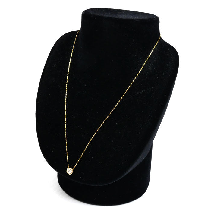 Vendome Aoyama ヴァンドーム青山 K18YG イエローゴールド グレース ネックレス ダイヤモンド0.30ct/0.07ct 2.4g 45cm レディース【中古】