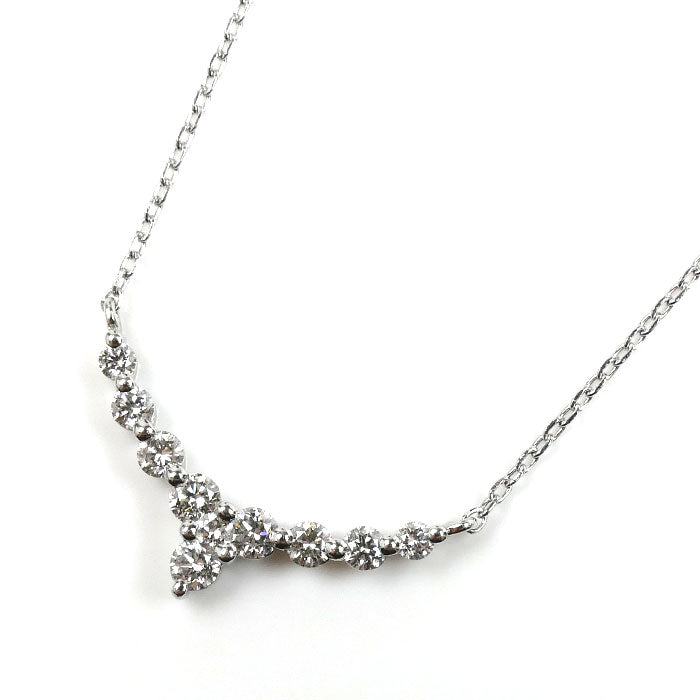 Vendome Aoyama ヴァンドーム青山 Pt950プラチナ Pt850プラチナ ネックレス ダイヤモンド0.36ct 3.0g ～43cm フリーチェーン レディース【中古】