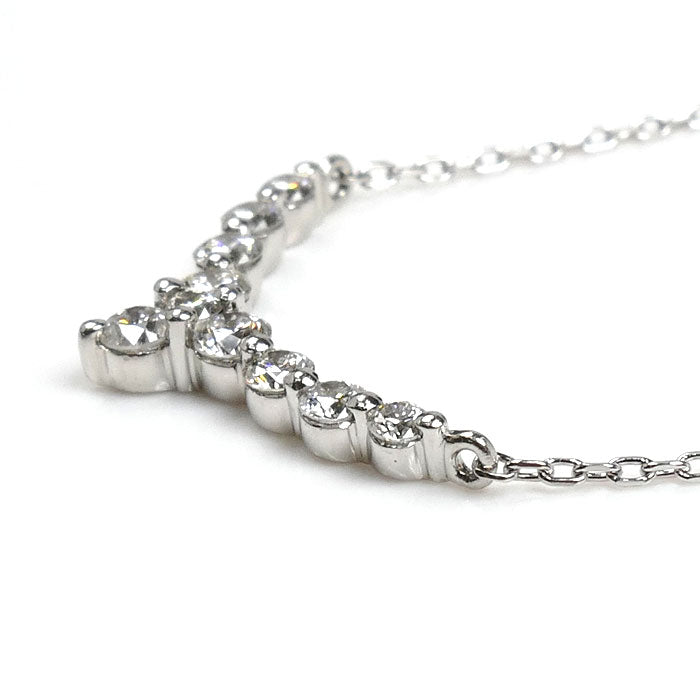 Vendome Aoyama ヴァンドーム青山 Pt950プラチナ Pt850プラチナ ネックレス ダイヤモンド0.36ct 3.0g ～43cm フリーチェーン レディース【中古】