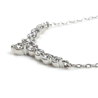 Vendome Aoyama ヴァンドーム青山 Pt950プラチナ Pt850プラチナ ネックレス ダイヤモンド0.36ct 3.0g ～43cm フリーチェーン レディース【中古】