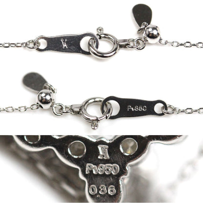 Vendome Aoyama ヴァンドーム青山 Pt950プラチナ Pt850プラチナ ネックレス ダイヤモンド0.36ct 3.0g ～43cm フリーチェーン レディース【中古】