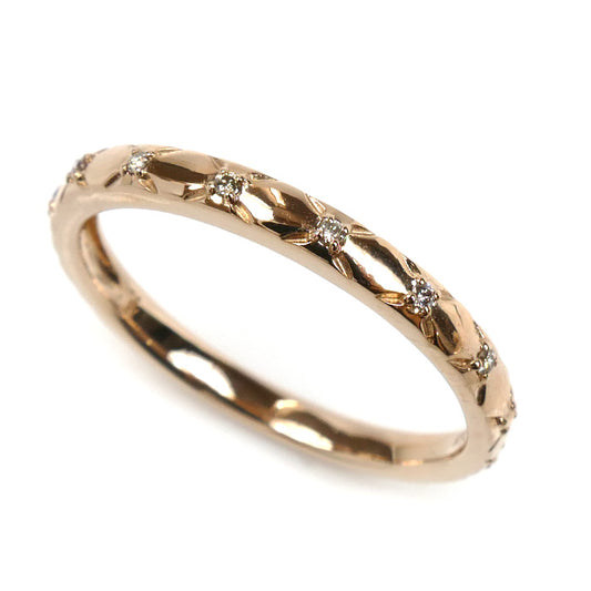 Vendome Aoyama ヴァンドーム青山 K18PG ピンクゴールド リング・指輪 ダイヤモンド 15号 2.3g レディース【中古】【美品】