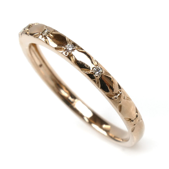 Vendome Aoyama ヴァンドーム青山 K18PG ピンクゴールド リング・指輪 ダイヤモンド 15号 2.3g レディース【中古】【美品】