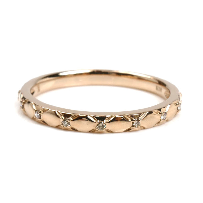 Vendome Aoyama ヴァンドーム青山 K18PG ピンクゴールド リング・指輪 ダイヤモンド 15号 2.3g レディース【中古】【美品】