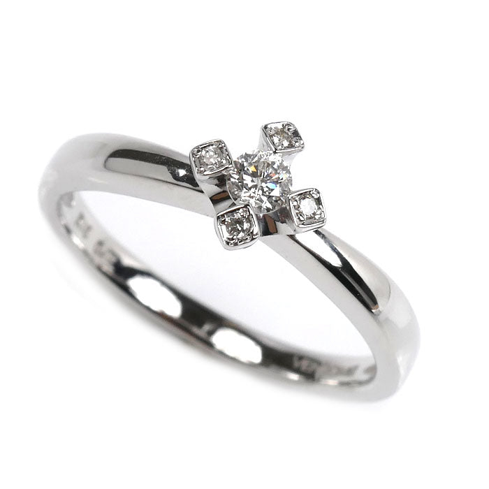 Vendome Aoyama ヴァンドーム青山 K18WG ホワイトゴールド リング・指輪 ダイヤモンド0.12ct 13号 3.3g レディース【中古】【美品】