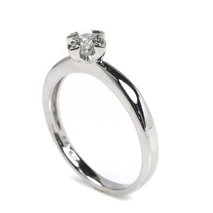 Vendome Aoyama ヴァンドーム青山 K18WG ホワイトゴールド リング・指輪 ダイヤモンド0.12ct 13号 3.3g レディース【中古】【美品】