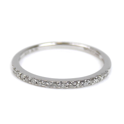 Vendome Aoyama ヴァンドーム青山 K18WG ホワイトゴールド ハーフエタニティ リング・指輪 ダイヤモンド0.15ct 13号 1.4g レディース【中古】【美品】