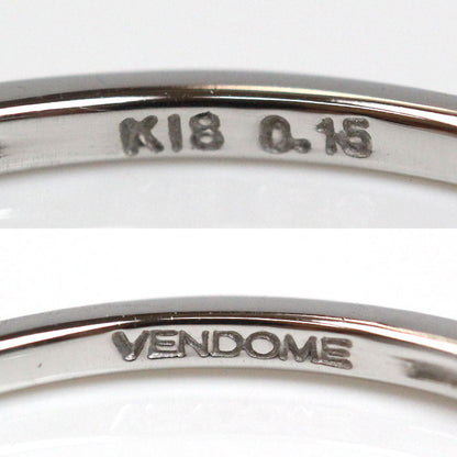 Vendome Aoyama ヴァンドーム青山 K18WG ホワイトゴールド ハーフエタニティ リング・指輪 ダイヤモンド0.15ct 13号 1.4g レディース【中古】【美品】