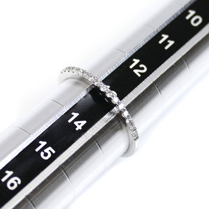 Vendome Aoyama ヴァンドーム青山 K18WG ホワイトゴールド ハーフエタニティ リング・指輪 ダイヤモンド0.15ct 13号 1.4g レディース【中古】【美品】