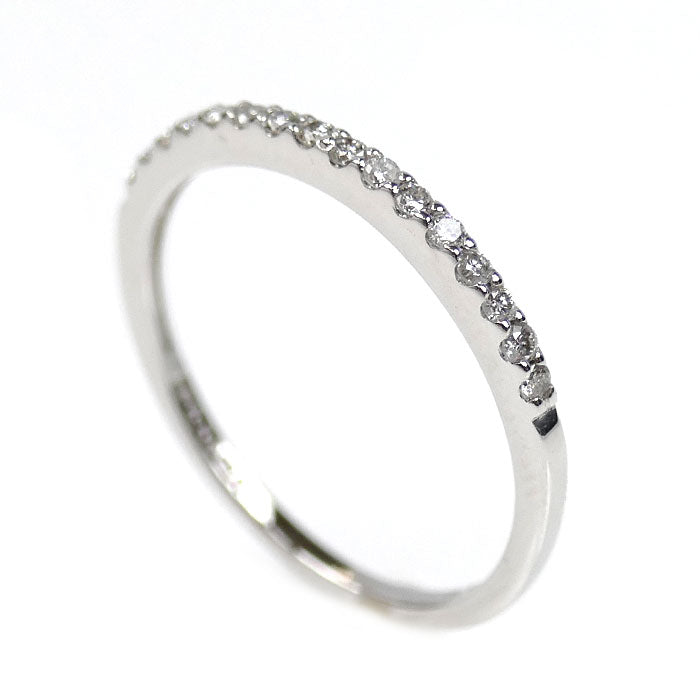Vendome Aoyama ヴァンドーム青山 K18WG ホワイトゴールド ハーフエタニティ リング・指輪 ダイヤモンド0.15ct 13号 1.4g レディース【中古】【美品】