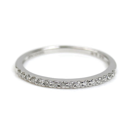 Vendome Aoyama ヴァンドーム青山 K18WG ホワイトゴールド ハーフエタニティ リング・指輪 ダイヤモンド0.15ct 13号 1.4g レディース【中古】【美品】