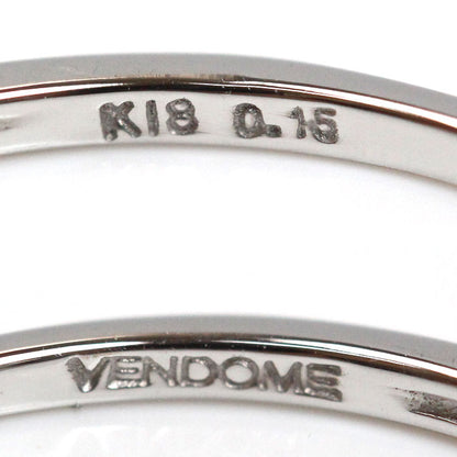 Vendome Aoyama ヴァンドーム青山 K18WG ホワイトゴールド ハーフエタニティ リング・指輪 ダイヤモンド0.15ct 13号 1.4g レディース【中古】【美品】