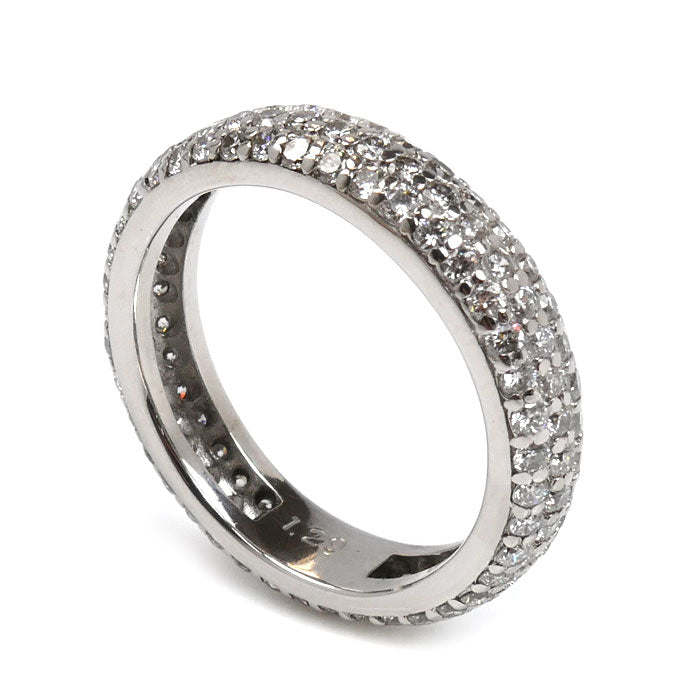 Ponte Vecchio ポンテヴェキオ K18WG ホワイトゴールド リング・指輪 ダイヤモンド1.29ct 8号 3.5g レディース【中古】【美品】