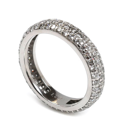 Ponte Vecchio ポンテヴェキオ K18WG ホワイトゴールド リング・指輪 ダイヤモンド1.29ct 8号 3.5g レディース【中古】【美品】