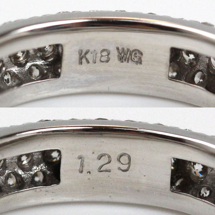 Ponte Vecchio ポンテヴェキオ K18WG ホワイトゴールド リング・指輪 ダイヤモンド1.29ct 8号 3.5g レディース【中古】【美品】