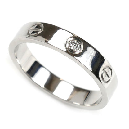 CARTIER カルティエ K18WG ホワイトゴールド ラブリング 1Pダイヤ リング・指輪 B4050555 ダイヤモンド 14.5号 55 5g レディース【中古】【美品】