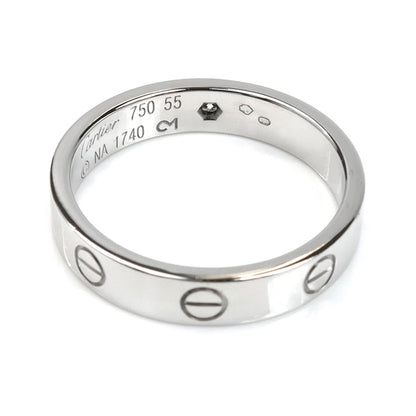 CARTIER カルティエ K18WG ホワイトゴールド ラブリング 1Pダイヤ リング・指輪 B4050555 ダイヤモンド 14.5号 55 5g レディース【中古】【美品】