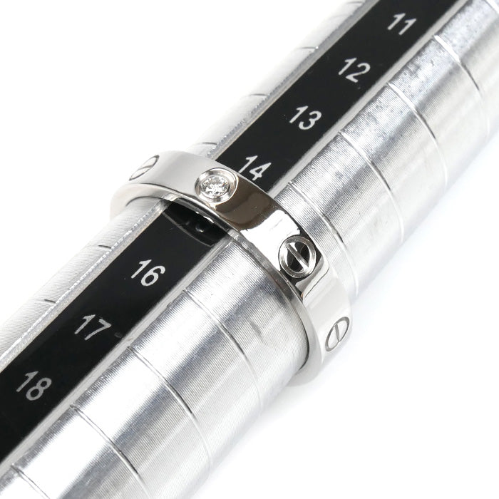 CARTIER カルティエ K18WG ホワイトゴールド ラブリング 1Pダイヤ リング・指輪 B4050555 ダイヤモンド 14.5号 55 5g レディース【中古】【美品】