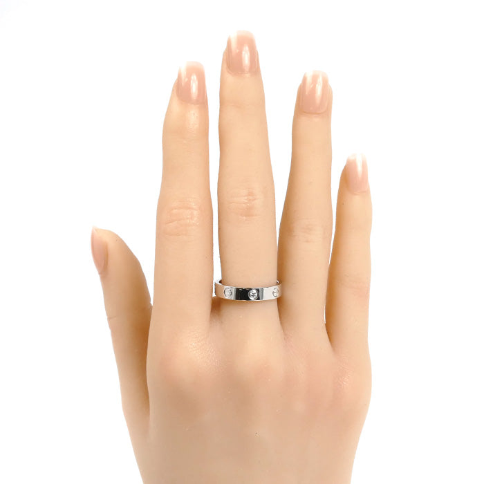 CARTIER カルティエ K18WG ホワイトゴールド ラブリング 1Pダイヤ リング・指輪 B4050555 ダイヤモンド 14.5号 55 5g レディース【中古】【美品】
