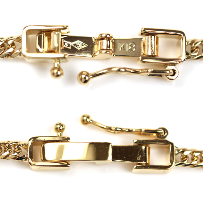 K18YG イエローゴールド ネックレス 喜平6面Wカット 10.2g 50cm ユニセックス【中古】