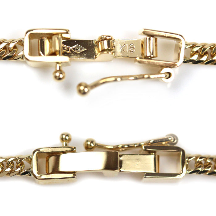 K18YG イエローゴールド ネックレス 喜平6面Wカット 10.3g 50cm ユニセックス【中古】