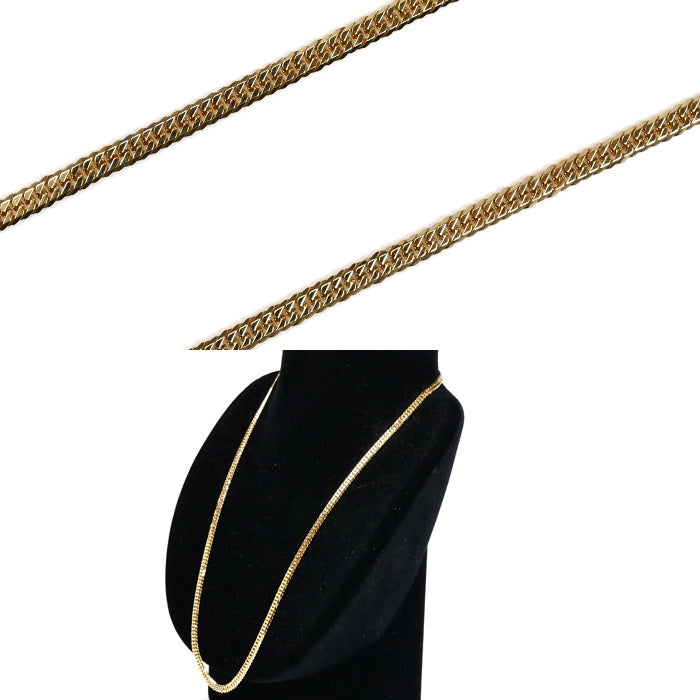 K18YG イエローゴールド ネックレス 喜平6面Wカット 20.3g 50cm ユニセックス【中古】