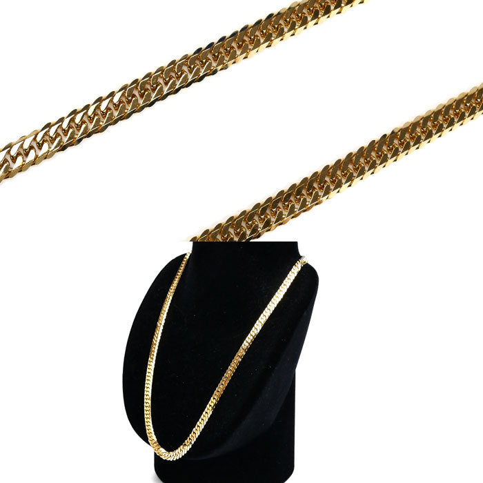 K18YG イエローゴールド ネックレス 喜平6面Wカット 50.3g 50cm メンズ【中古】