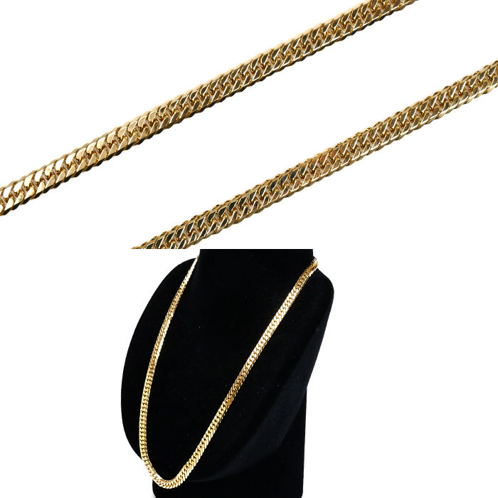 K18YG イエローゴールド ネックレス 喜平6面Wカット 50.9g 50cm ユニセックス【中古】