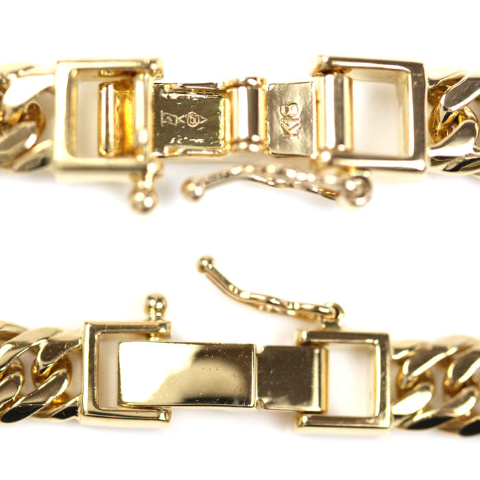 K18YG イエローゴールド ネックレス 喜平6面Wカット 50.9g 50cm ユニセックス【中古】