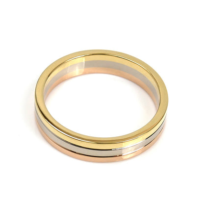 CARTIER カルティエ K18YG/WG/PG ヴァンドーム スリーカラー リング・指輪 B4052161 20.5号 61 7.4g メンズ【中古】【美品】
