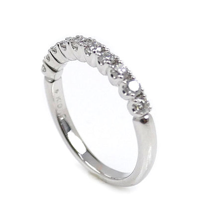 Ponte Vecchio ポンテヴェキオ K18WG ホワイトゴールド ハーフエタニティ リング・指輪 ダイヤモンド0.32ct 6号 2.3g レディース【中古】【美品】