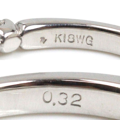 Ponte Vecchio ポンテヴェキオ K18WG ホワイトゴールド ハーフエタニティ リング・指輪 ダイヤモンド0.32ct 6号 2.3g レディース【中古】【美品】