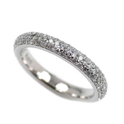 4℃ ヨンドシー Pt950プラチナ ハーフエタニティ ダイヤ リング・指輪 ダイヤモンド 7号 47 4.4g レディース【中古】【美品】