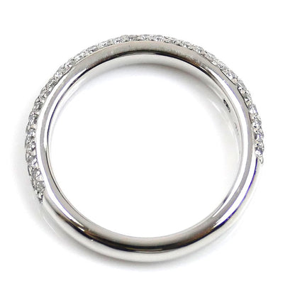 4℃ ヨンドシー Pt950プラチナ ハーフエタニティ ダイヤ リング・指輪 ダイヤモンド 7号 47 4.4g レディース【中古】【美品】