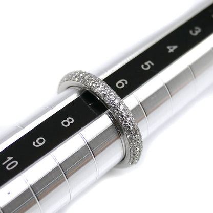 4℃ ヨンドシー Pt950プラチナ ハーフエタニティ ダイヤ リング・指輪 ダイヤモンド 7号 47 4.4g レディース【中古】【美品】