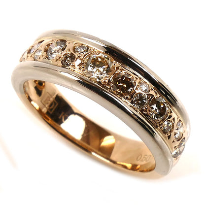 KASHIKEY カシケイ K18WG ホワイトゴールド K18PG ピンクゴールド メランジェ ダイヤ リング・指輪 BME003 ダイヤモンド0.50ct 10号 5.7g レディース【中古】