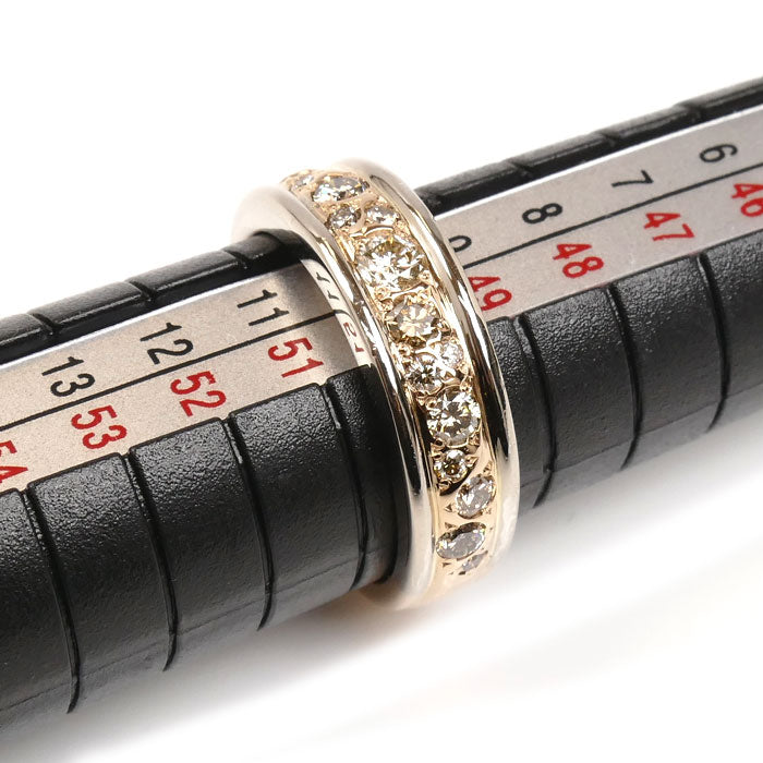 KASHIKEY カシケイ K18WG ホワイトゴールド K18PG ピンクゴールド メランジェ ダイヤ リング・指輪 BME003 ダイヤモンド0.50ct 10号 5.7g レディース【中古】