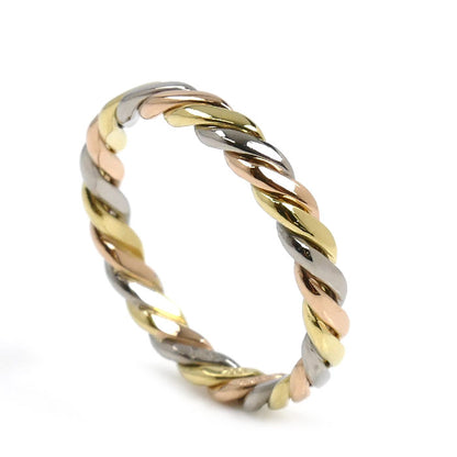 Dior ディオール K18YG/PG/WG ツイスト リング・指輪 21号 4.7g メンズ【中古】【美品】