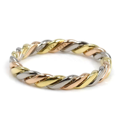 Dior ディオール K18YG/PG/WG ツイスト リング・指輪 21号 4.7g メンズ【中古】【美品】