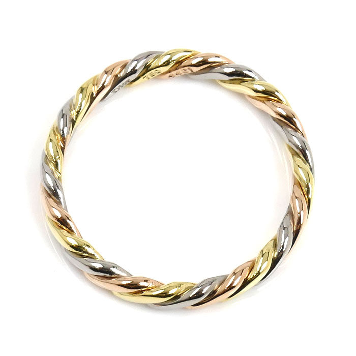 Dior ディオール K18YG/PG/WG ツイスト リング・指輪 21号 4.7g メンズ【中古】【美品】